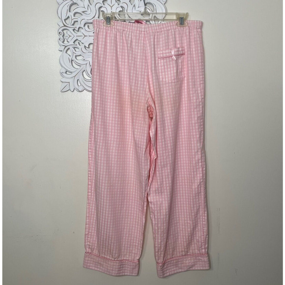 NAUTICA Sleepwear women's Medium pajama set pink gingham breast cancer awareness - Picture 9 of 10